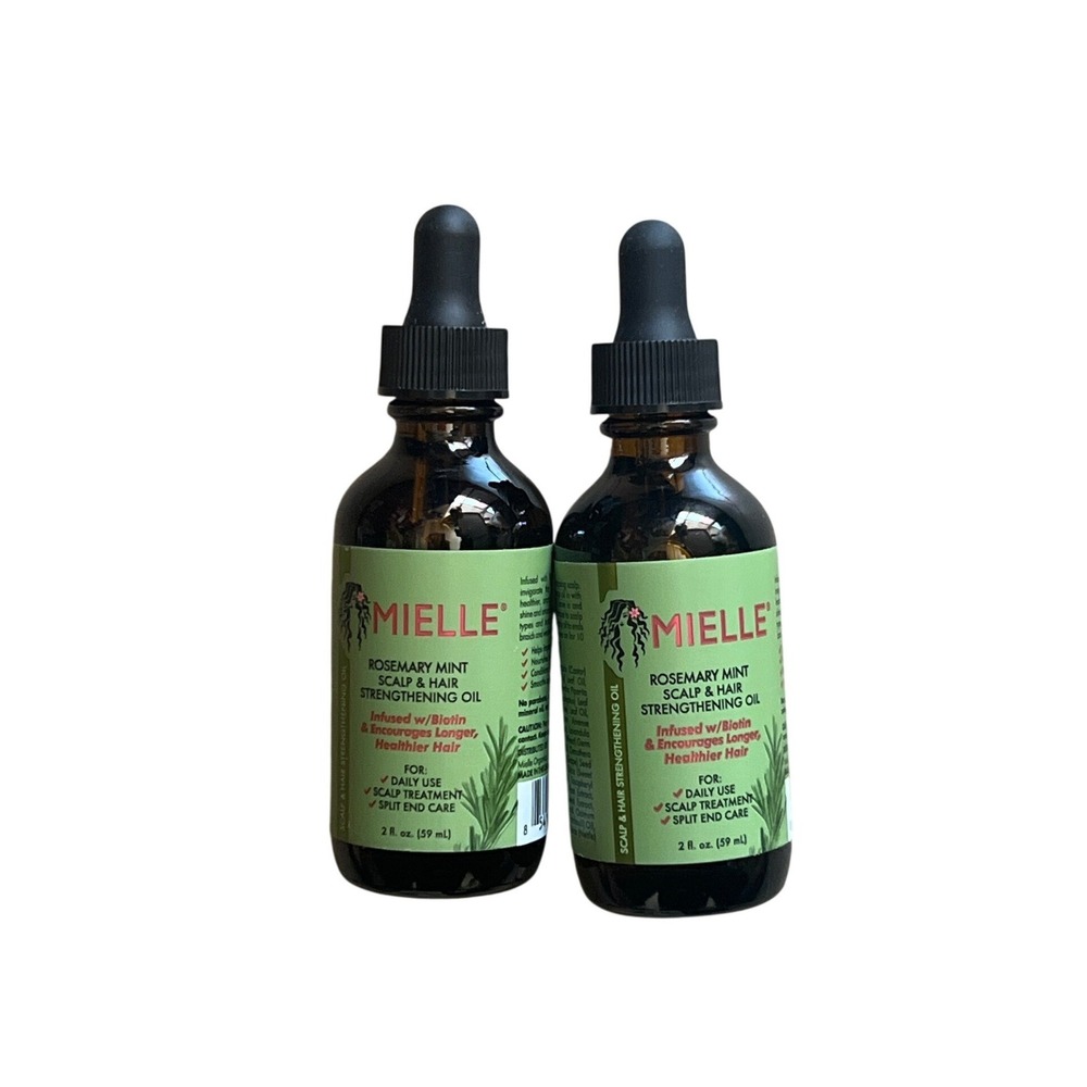 Mielle Organics Rosemary Mint Scalp & Hair Strengthening Oil 2oz 2-Pack Biotin